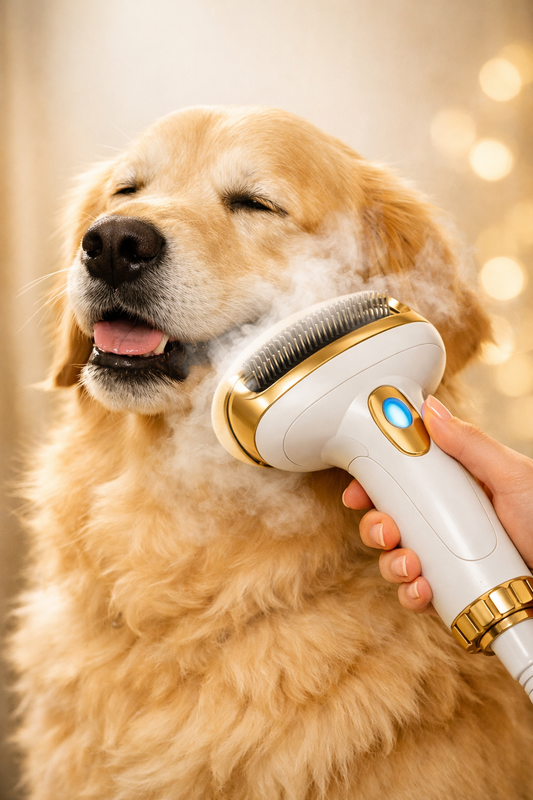CalmPaws Haven⢠Luxury Steam Grooming Brush