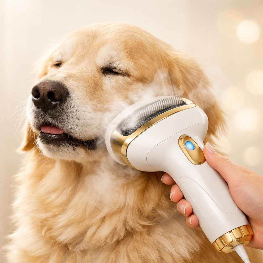 CalmPaws Haven™ Luxury Steam Grooming Brush
